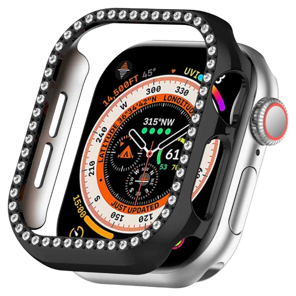 Soka Sparking Diamond PC Case for Apple Watch (41 MM) - Black
