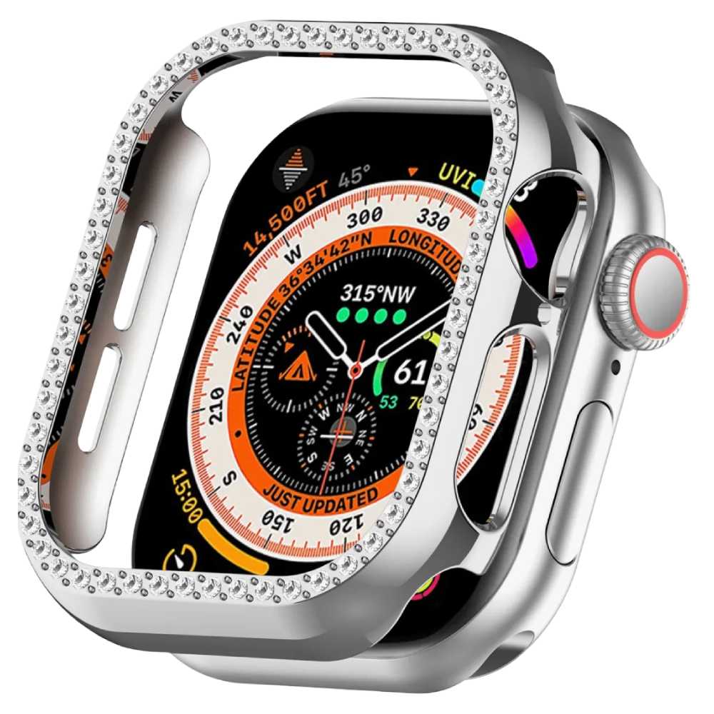 Soka Sparking Diamond PC Case for Apple Watch (49 MM) - Silver