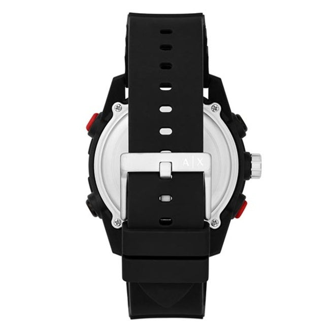 Armani Exchange Analog-Digital Black Silicone Men’s Watch (AX2960)
