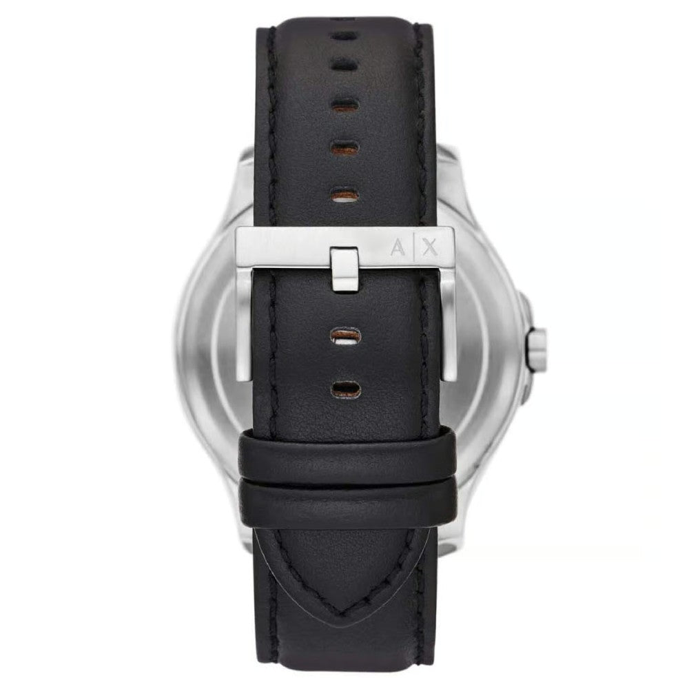 Armani Exchange Automatic Three-Hand Date Black Leather Men’s Watch (AX2445)