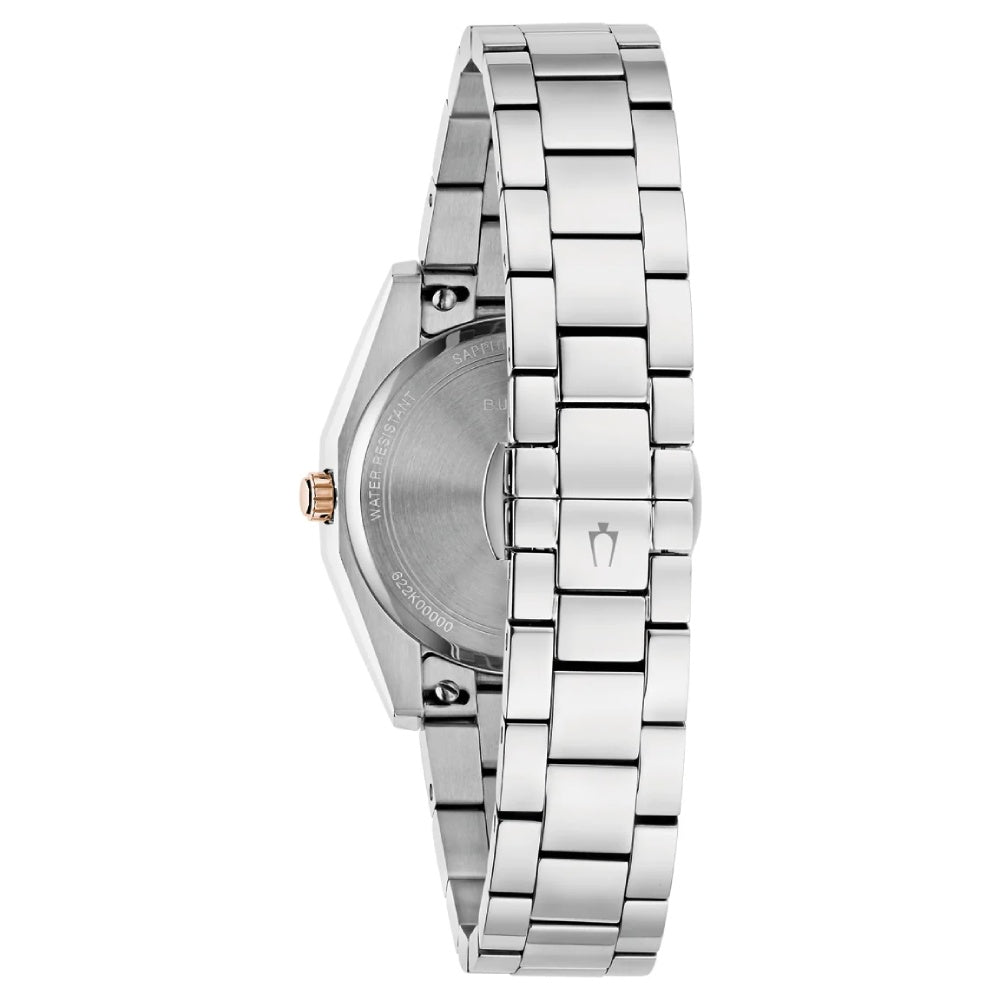 Bulova Classic Surveyor Quartz White Dial Women's Watch (98L337)