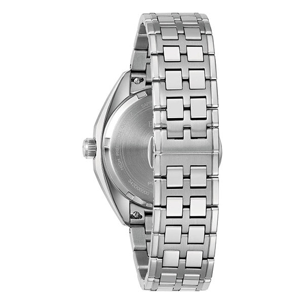 Bulova Black Dial Classic Jet Star Stainless Steel Men’s Watch (96B415)