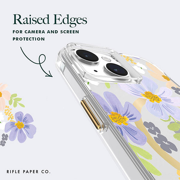 Case-Mate Rifle Paper MagSafe Case (Suits iPhone 15 Plus) - Pastel Marguerite