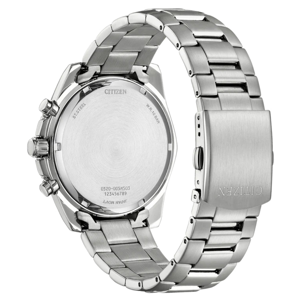 Citizen Chronograph Peach Stainless Steel Dial Men's Watches (AN8200-50X)