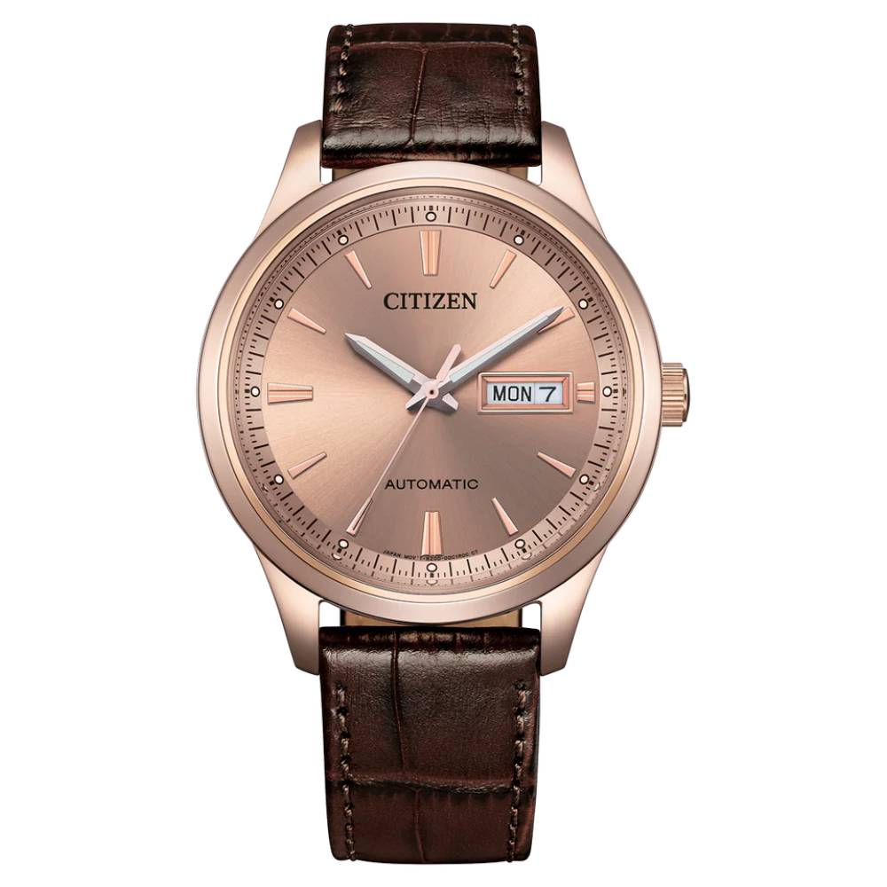 Citizen Mechanical Automatic Pink Gold Dial Men’s Watch (NY4062-04X)