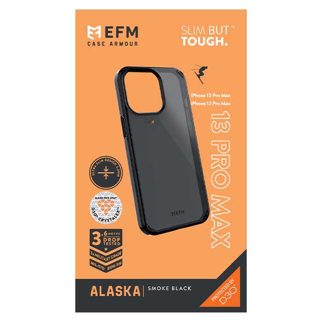 EFM Alaska Armour with D3O Crystalex Case (Suits iPhone 13 Pro Max) - Black