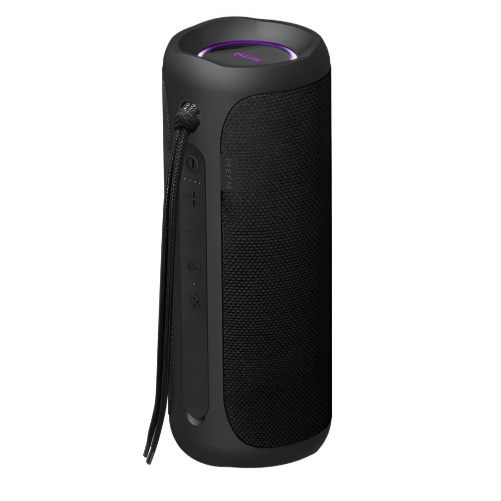 EFM Austin Bluetooth Speaker with LED Colour Glow - Charcoal Black