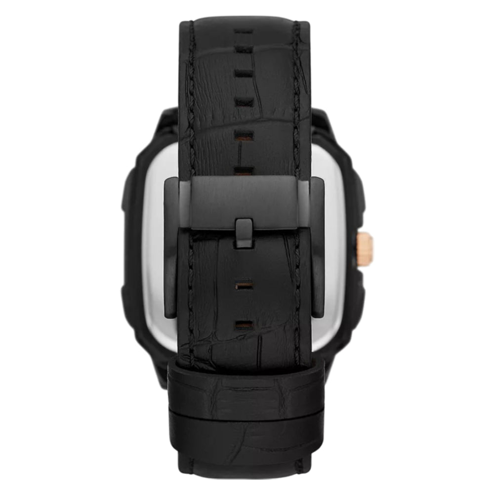 Fossil Inscription Automatic Black Leather Watch (ME3205)