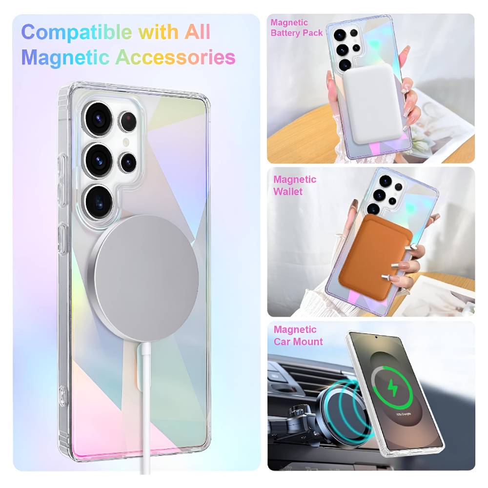 Soka Holographic Magnetic Case (Suits Galaxy S25 Ultra) - Iridescent