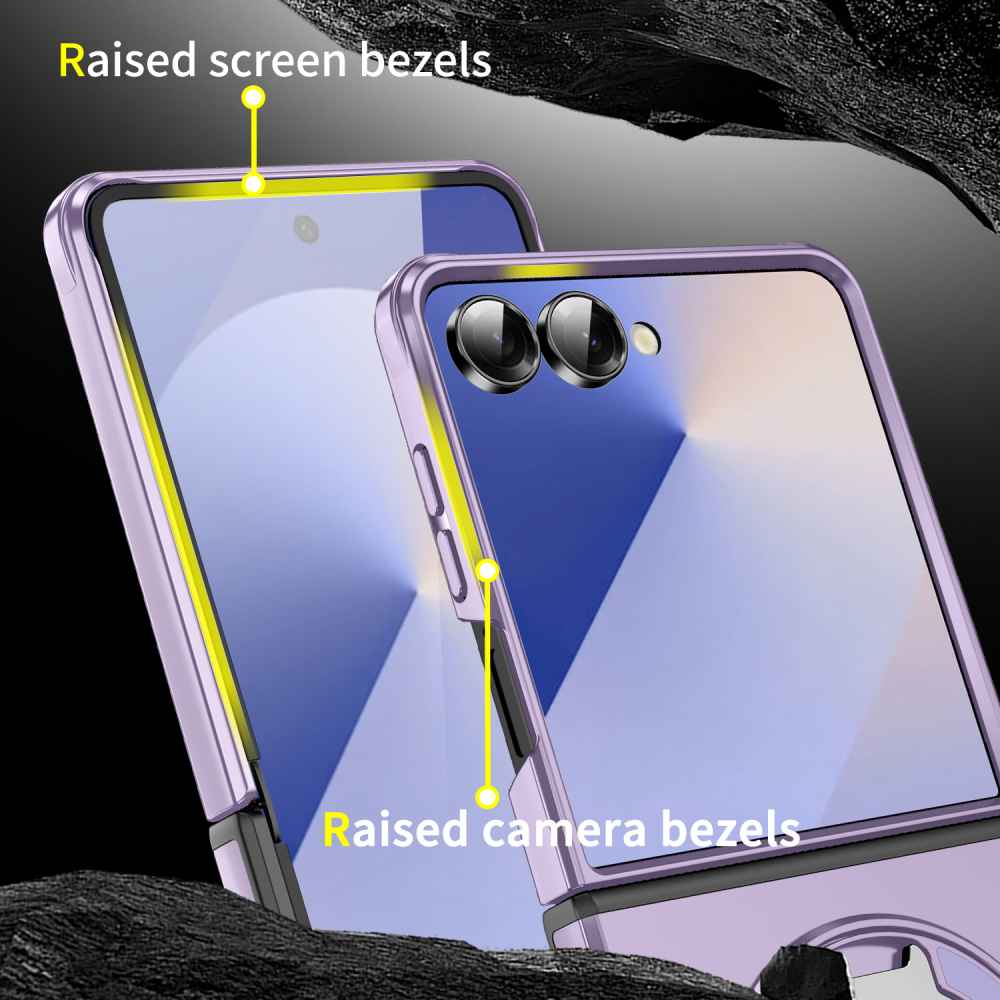 Soka Smooth Armor with Stand Case (Suits Galaxy Z Flip 7) - Purple