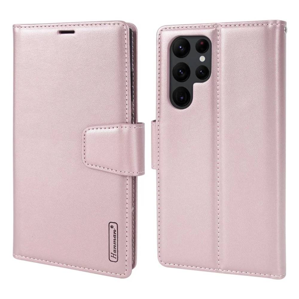 Soka Hanman Detachable Wallet Case (Suits Galaxy S22 Ultra) - Rose Gold