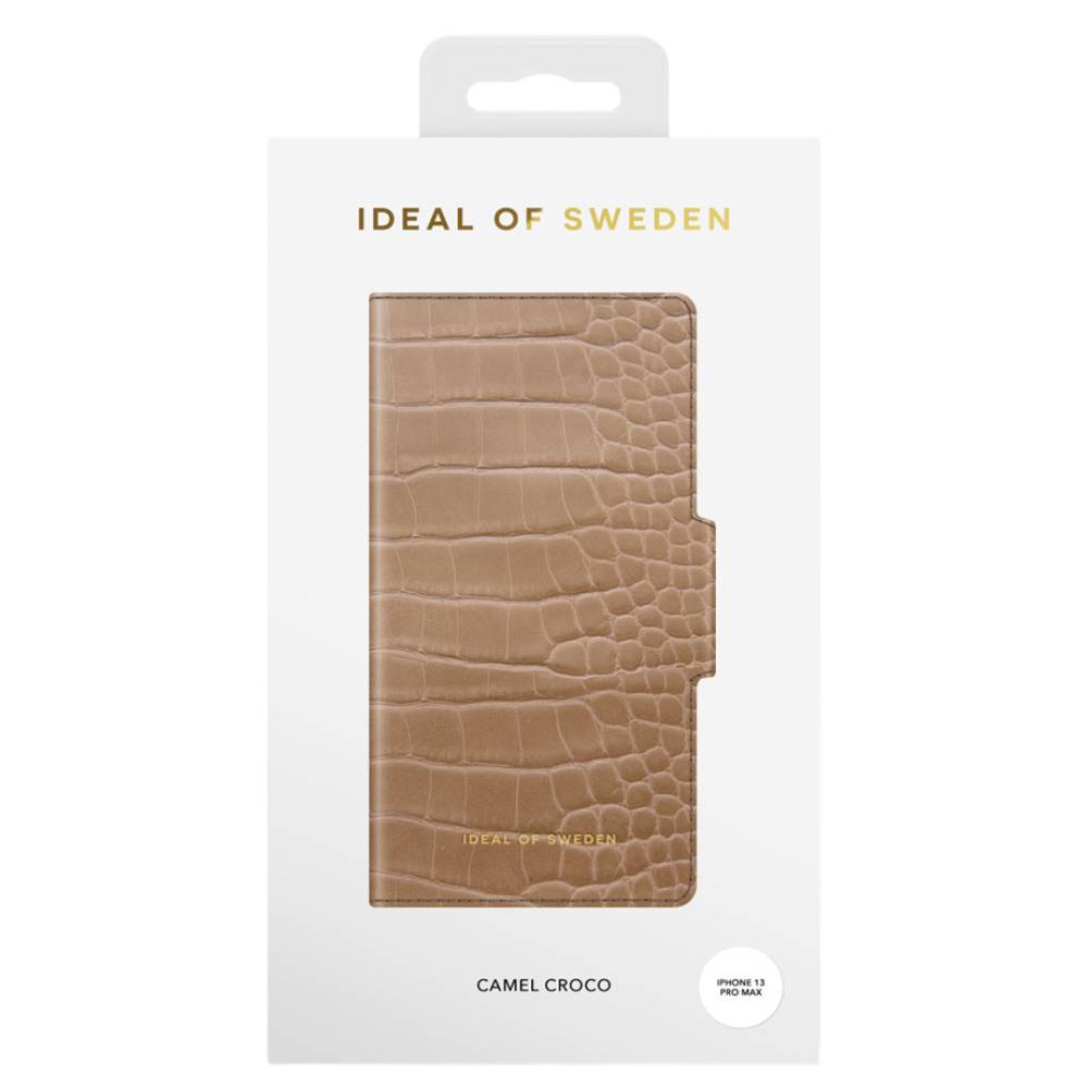 Ideal Of Sweden Atelier Wallet Case (Suits iPhone 13 Pro Max) - Camel Croco