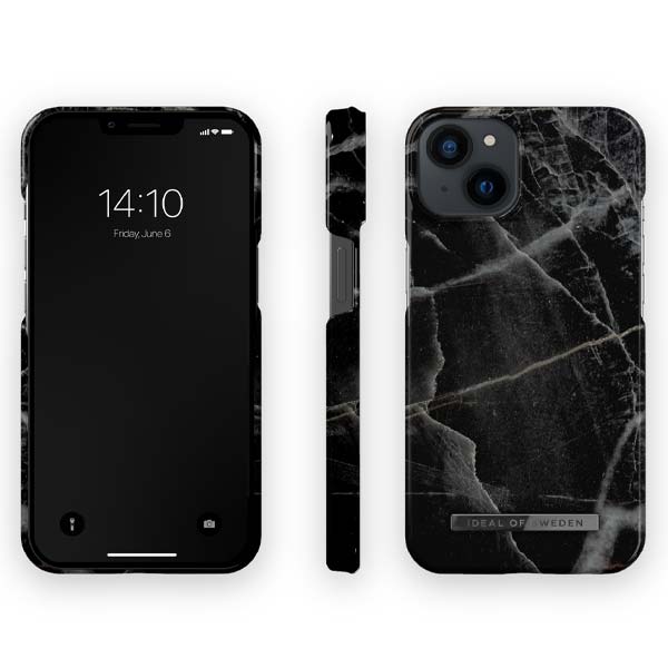 Ideal of Sweden Black Thunder Marble Case (Suits iPhone 13/14)
