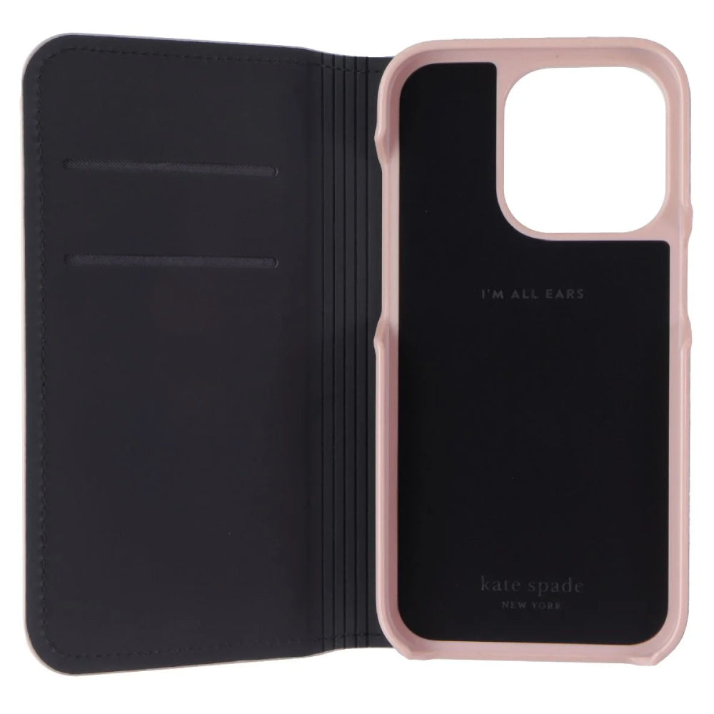 Kate Spade New York Folio Case (Suits iPhone 14 Pro) - Black