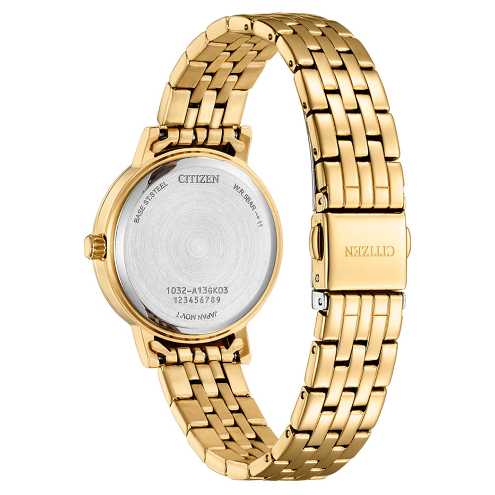 Citizen Mother of Pearl Stainless Steel Dress Women's Watch (EL3103-57D)