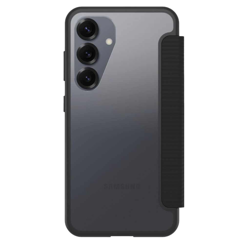 OtterBox React Folio Case (Suits Galaxy S25) - Black Crystal