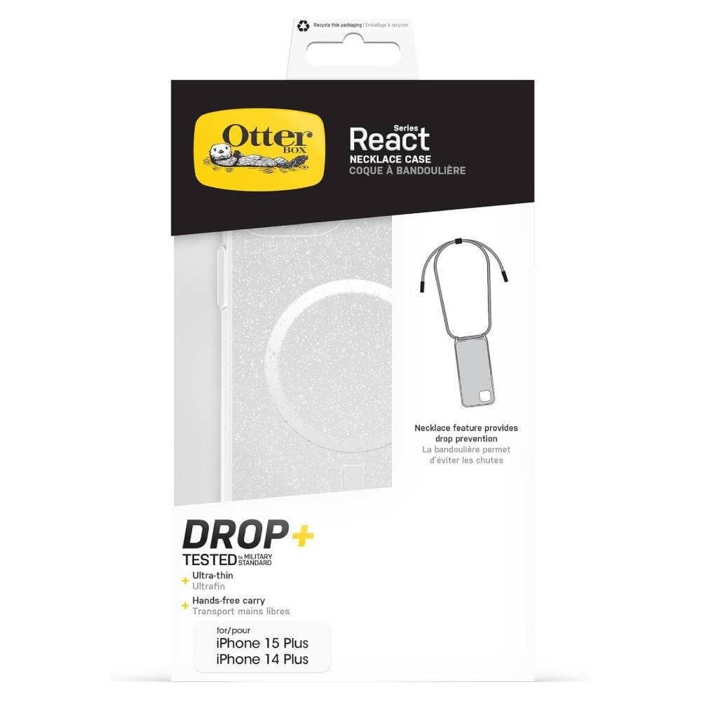OtterBox React Necklace Lanyard Strap MagSafe Case (Suits iPhone 15 Plus/ 14 Plus) - Stardust