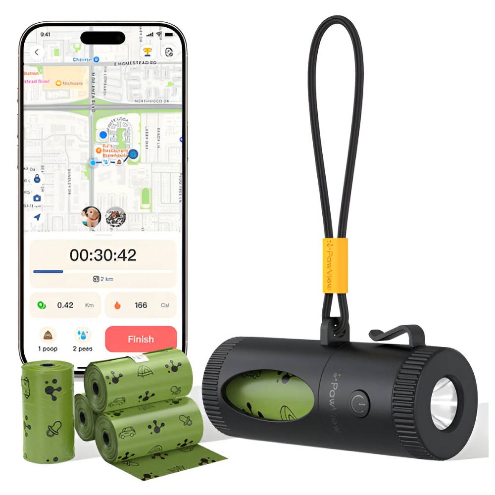 PawView Smart Poop Bag Dispenser with Retractable Function