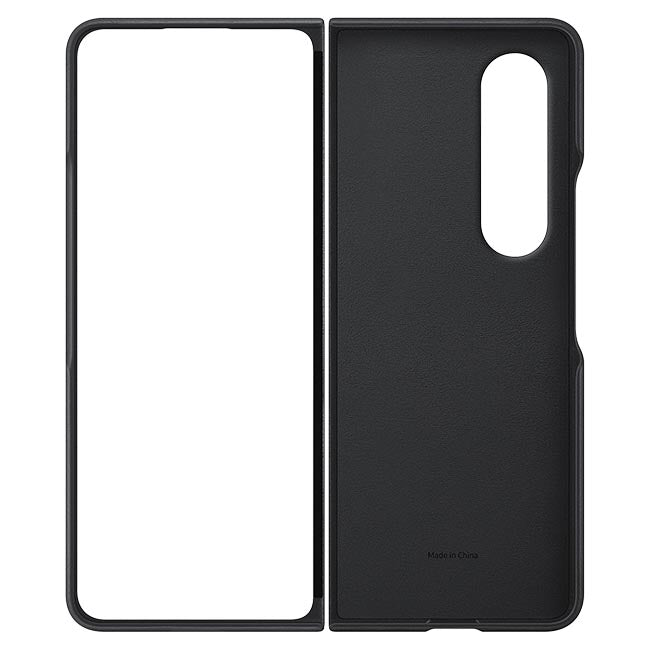 Samsung Leather Cover (Suits Galaxy Z Fold4) - Black