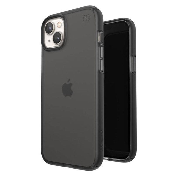 Speck Presidio Perfect Clear Mist Case with Microban Coating (Suits iPhone 14 Plus) - Obsidian Black