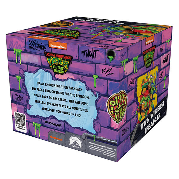 Teenage Mutant Ninja Turtles Graffiti Mini Bluetooth Speaker - Black