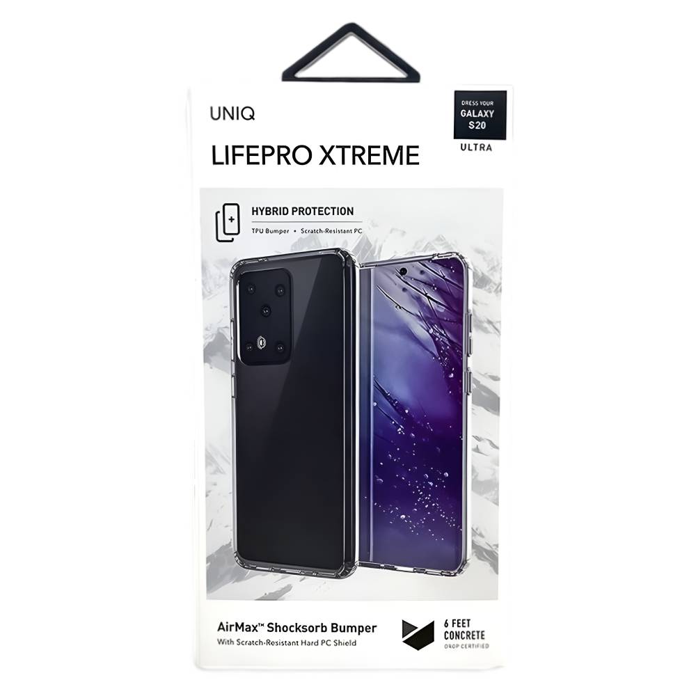 UNIQ Hybrid Lifepro Xtreme Case (Suits Galaxy S20 Ultra) - Crystal Clear