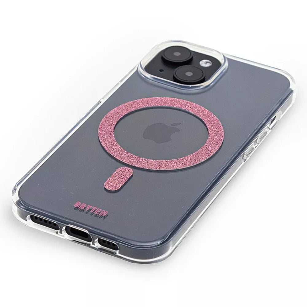 Bryten MagFX MagSafe Case (Suits iPhone 15) - Pink Glitter