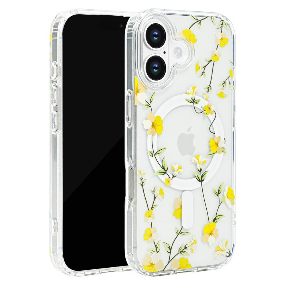 Soka Flower MagSafe Case (Suits iPhone 17) - Yellow Flower