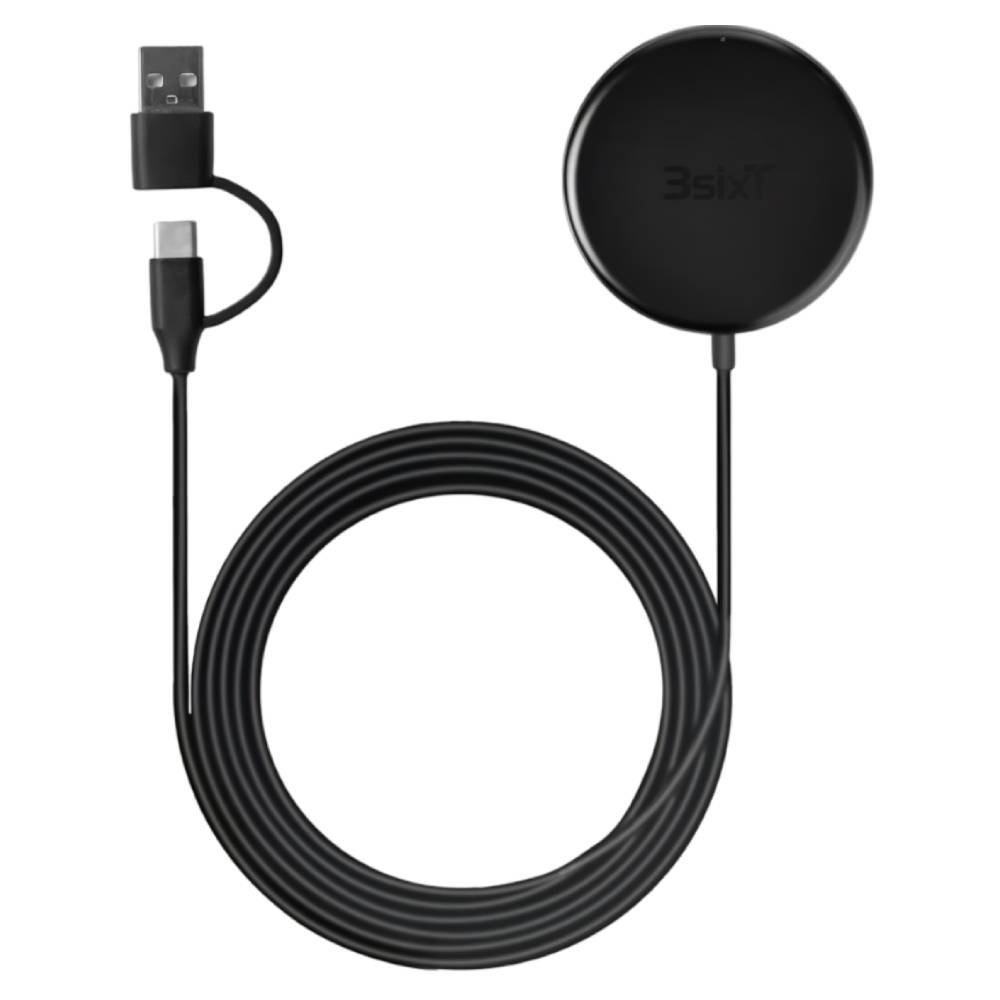 3sixT 15W Magnetic Wireless Charger - Black