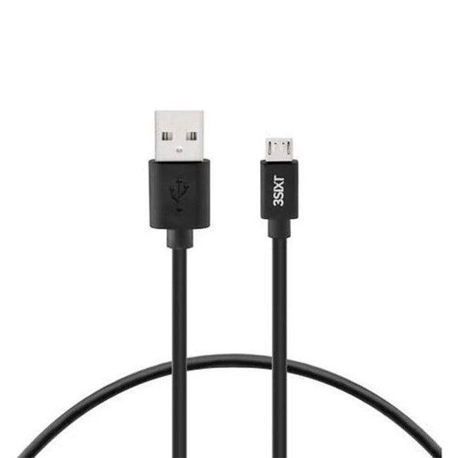 3sixT Car Charger 5.4A + USB-A To Micro USB Cable 1m - Black