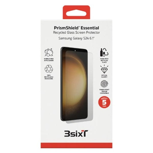 3sixT PrismShield Essential Screen Protector (Suits Galaxy S24) - Clear