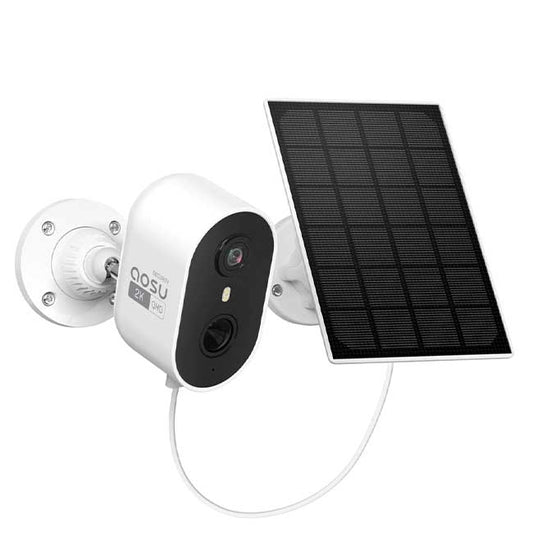AOSU 3MP/2K Solar-Powered Outdoor Security Smart Camera (C7L) - White