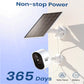 AOSU 3MP/2K Solar-Powered Outdoor Security Smart Camera (C7L) - White