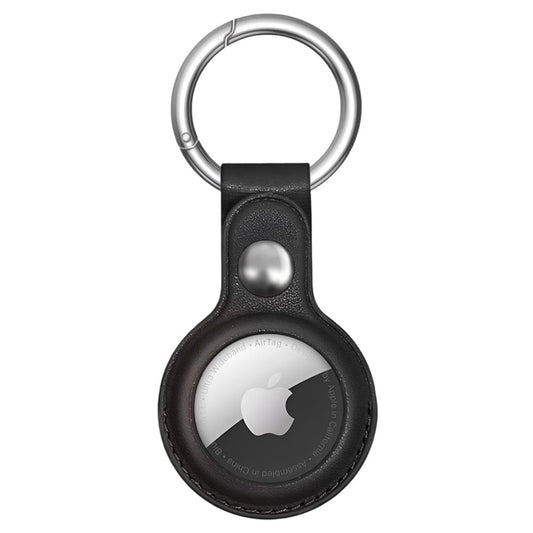 Soka Airtag Leather Case - Black