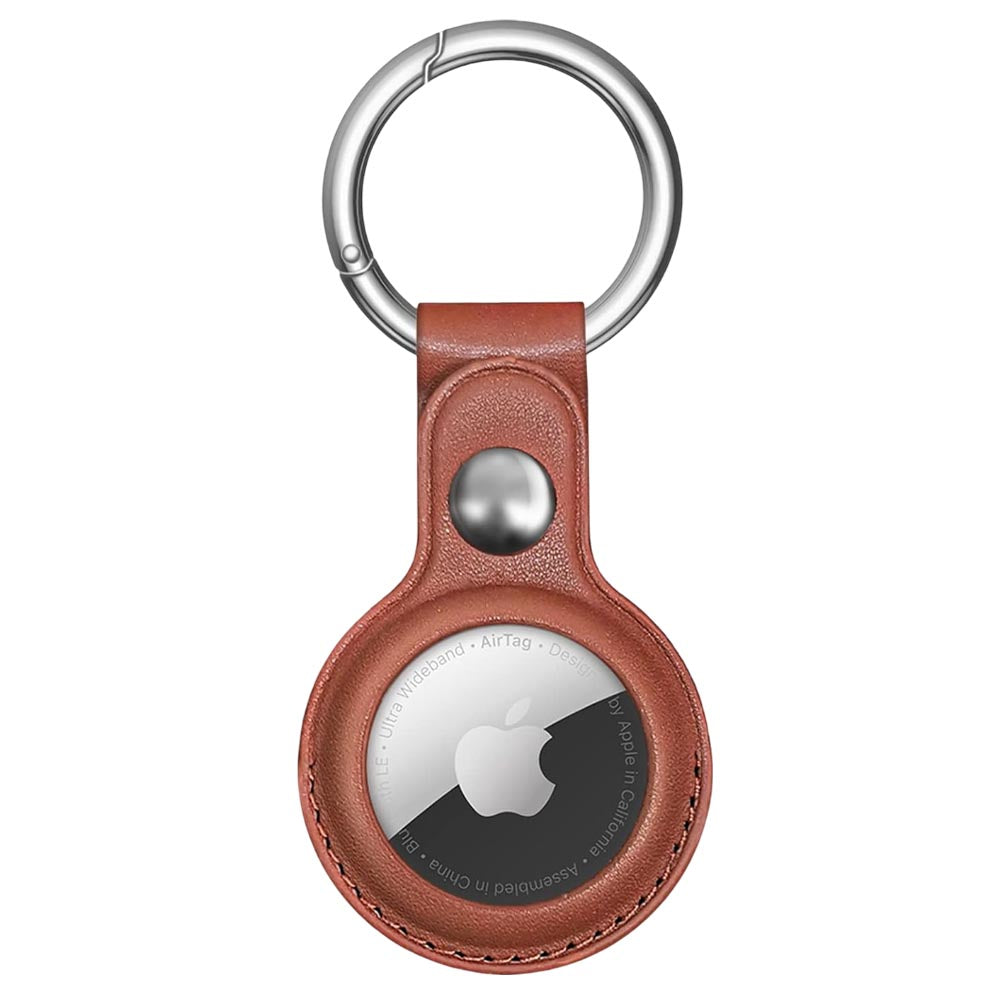 Soka Airtag Leather Case - Brown