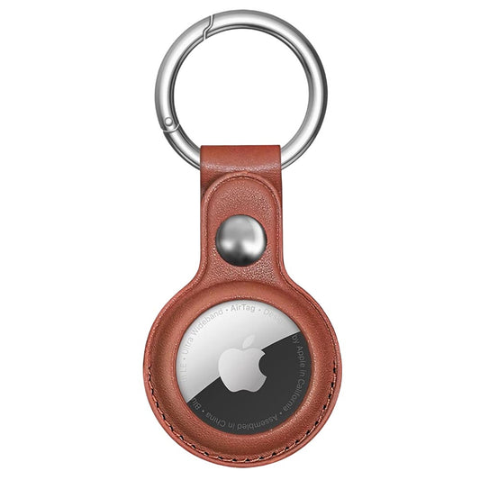Soka Airtag Leather Case - Brown