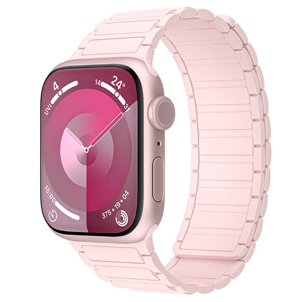 Soka Ocean Silicone Magnetic Apple Watch Band (42/44/45/46/49 MM) - Pink