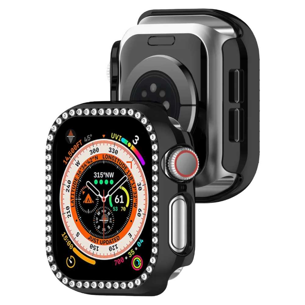 Soka Sparking Diamond PC Case for Apple Watch (41 MM) - Black