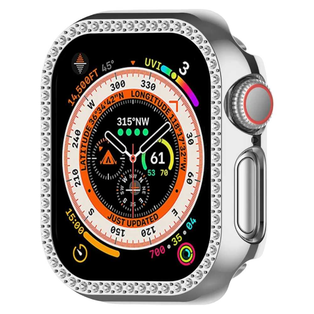 Soka Sparking Diamond PC Case for Apple Watch 11/ 10 (42MM) - Silver