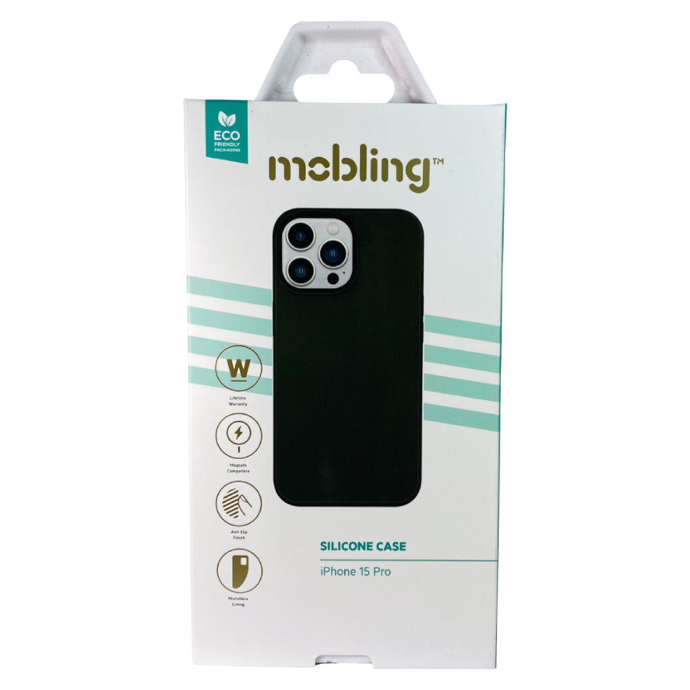Mobling Silicone Liquid MagSafe Case (Suits iPhone 15 Pro) - Black