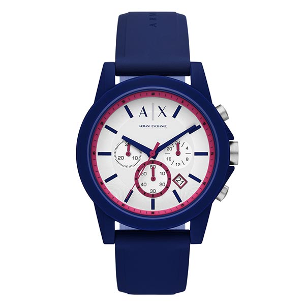 Armani Exchange Chronograph Blue Silicone Men’s Watch (AX2524)