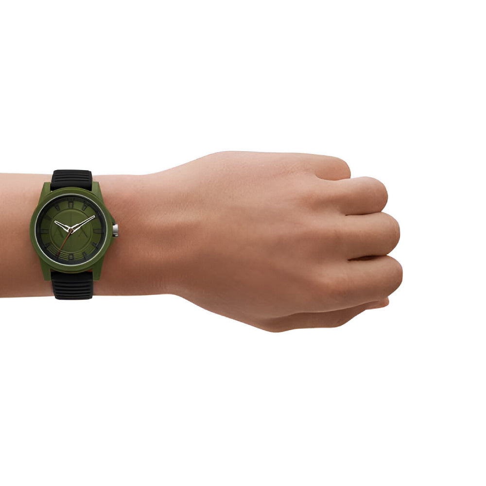 Armani Exchange Three-Hand Black Silicone Men’s Watch (AX2527)
