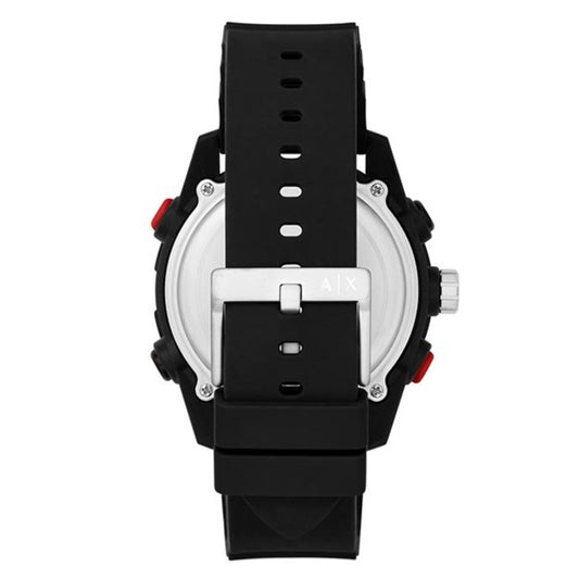 Armani Exchange Analog-Digital Black Silicone Men’s Watch (AX2960)