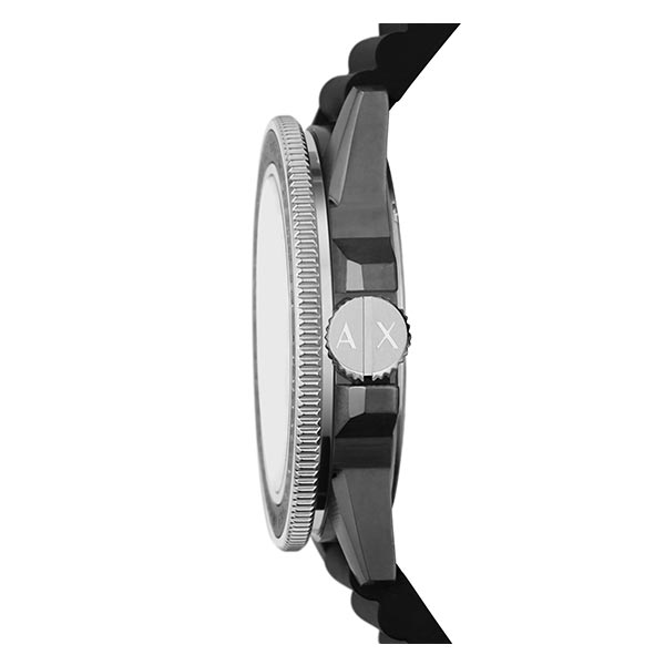 Armani Exchange Three-Hand Stainless Steel Men’s Watch and Topring Gift Set (AX7136SET)