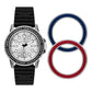 Armani Exchange Three-Hand Stainless Steel Men’s Watch and Topring Gift Set (AX7136SET)