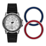 Armani Exchange Three-Hand Stainless Steel Men’s Watch and Topring Gift Set (AX7136SET)