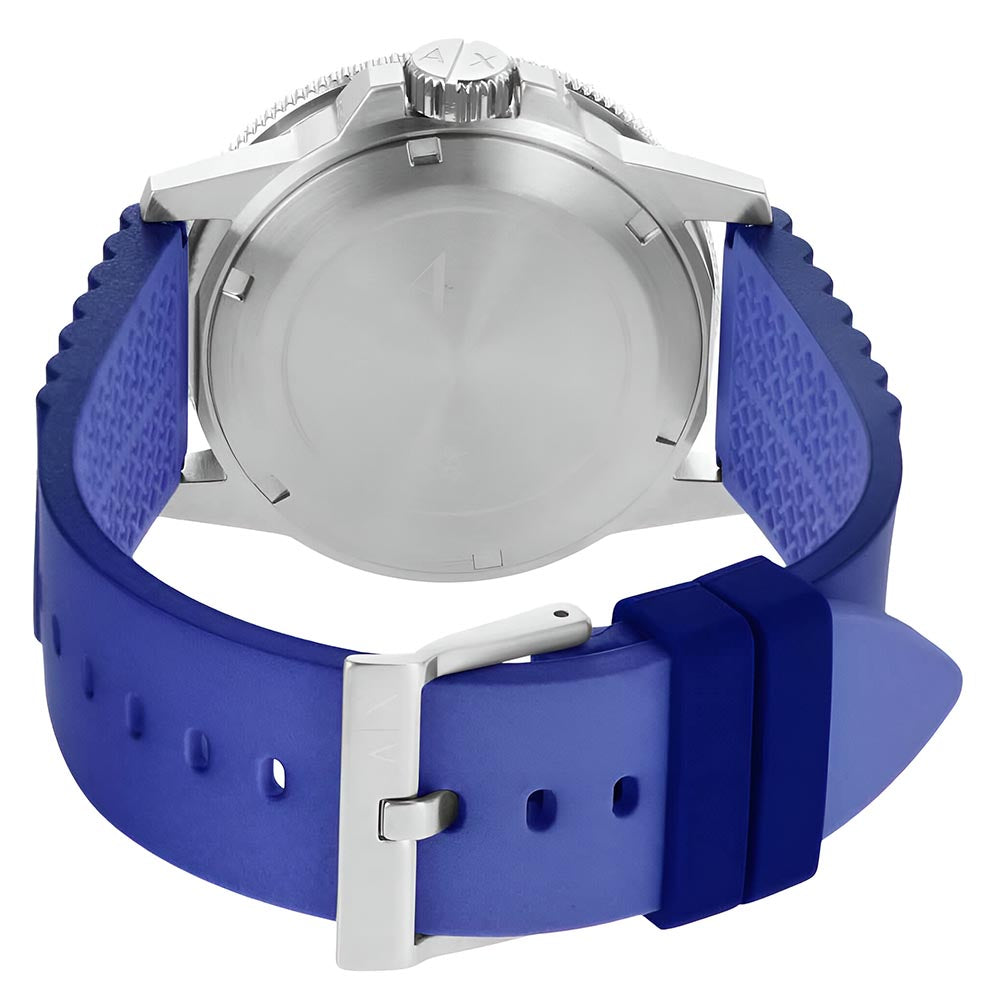Armani Exchange Two Tone Blue Silicone Strap Men’s Watch (AX1859)