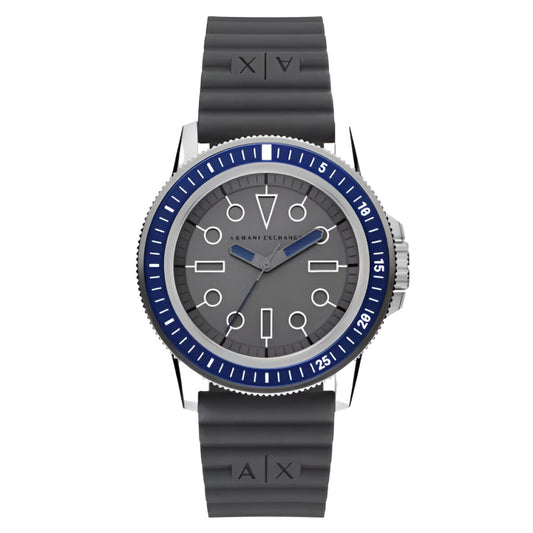 Armani Exchange Three-Hand Gray Silicone Men’s Watch (AX1862)