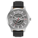 Armani Exchange Automatic Three-Hand Date Black Leather Men’s Watch (AX2445)