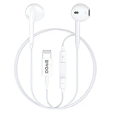 BWOO Lightning Hi-Fi Audio Stereo Wired Earphones (1.2M)(BO-HF179) - White